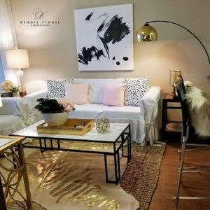 Black and White Dotted Accent Throw Pillows